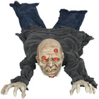 HOMCOM 62" Sound Activated Crawling Zombie Halloween Decoration -Arm is bendable how you want it 