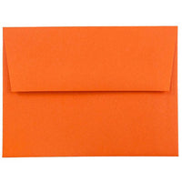 JAM Paper A2 Coloured Invitation Envelopes - 4.375 x 5.75 - Orange Recycled - 50 Pack-Our envelopes are made from 30% recycled 24 lb paper and feature a straight flap gum closure with a smooth finish