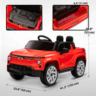 Qaba 12V CHEVROLET Licensed Kids Ride on RC Car - Red-Parent remote control or manual control, three adjustable speeds from 0.8 to 2 mph (1.3-3.2 km/h) 