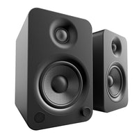 Kanto YU4 Powered Bookshelf Speakers with Bluetooth and Phono Preamp, Matte Black - 2 Pack-Integrated Bluetooth with Qualcomm aptX technology lets you enjoy high-quality streaming from the palm of your hand