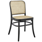 Modway Winona Wood Dining Side Chair - Black-Modern Farmhouse Dining Side Chair