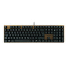 Cherry KC 200 MX Mechanical Keyboard - Black and Bronze-Modern design Bronze-colored metal plate, minimalistic dimensions and sculpted keycaps