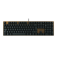 Cherry KC 200 MX Mechanical Keyboard - Black and Bronze-Modern design Bronze-colored metal plate, minimalistic dimensions and sculpted keycaps
