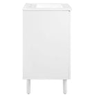 Modway Calla 24" Perforated Metal Bathroom Vanity - White-8" Centerset Holes