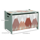 Qaba Toy Chest Storage Organizer - Green-Safety hinge prevents accidental slamming and ensures your child's fingers stay safe 
