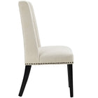 Modway Baron Fabric Dining Chair - Beige - 2 Pack-Polished Nailhead Trim