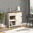 HOMCOM 29.9" L Sideboard Buffet Cabinet - White-A handy drawer, a door cabinet and 2 open shelves, providing compact storage for small accessories, utensils and plates. 