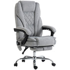 Vinsetto Massage Reclining Office Chair with Adjustable Height and Footrest - Grey-Six vibration massage points with three modes, three intensities, and a timer to relax your body