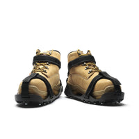 Impacto Sasquatch Hexagonal Steel Ice Cleats with Straps - XLarge - Men 13-14.5 - Black - 1 Pair-Ice traction cleats BITE into ice and snow
