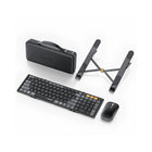 ProtoArc CaseUp Foldable Keyboard Mouse Combo - Black-A laptop stand effectively elevates the laptop's viewing angle to eye level, reducing the neck strain and fatigue caused by prolonged head-down work