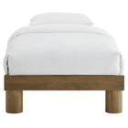 Modway Runa Wood Twin Platform Bed - French Oak-No Box Spring Needed