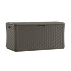 Suncast Extra Large Wicker Deck Box - 134 Gal. - Stoney-Multi wall panels are engineered for strength and durability.