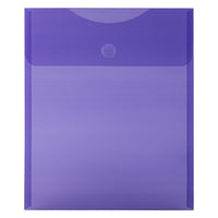 JAM Paper Plastic Envelopes with VELCRO Brand Closure, 1 Expansion, 9.75 x 11.5, Violet Purple, 24 Pack (235827602g)-Size: 9.75" x 11.5"