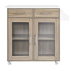 Modway Cuisine Kitchen Cart - Oak White-Assembly Required