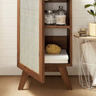 Modway Soma 18" Bathroom Vanity Cabinet - Walnut-Rattan Weave Door