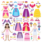 Melissa & Doug Puffy Sticker Set: Princess - 67 Reusable Stickers-Convenient carrying handle--perfect for travel!