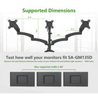 ShoppingAll Adjustable Triple Gas Spring Monitor Desk Mount - Black-6