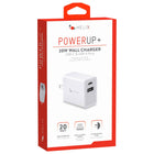 Helix 20W USB-A & USB-C Wall Charger - White-USB-C & USB-A Ports