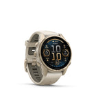 Garmin fēnix 8 - AMOLED Outdoor Recreation/Adventure Watches - 43 mm - Sapphire, Soft Gold with Fog Gray/Dark Sandstone Silicone Band-9