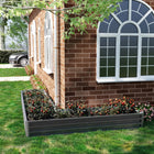 Outsunny L-Shaped Raised Garden Bed - 82" L x 109" W x 12" H - Dark Grey-Galvanized steel with protective coating and painting, intended for outdoor use 