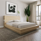 Nexera Marconi Headboard - Queen Size - Natural Blonde Oak-1-Year Limited Warranty: Shop with confidence knowing your purchase is covered. Our platform bed comes with a 1-Year Limited Warranty for added peace of mind