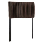 Modway Eloise Stain-Resistant Performance Velvet Twin Headboard - Chocolate Brown-Twin Size Headboard
