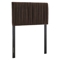 Modway Eloise Stain-Resistant Performance Velvet Twin Headboard - Chocolate Brown-Twin Size Headboard