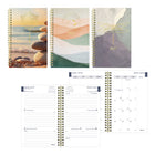 Blueline 2027 Essential Weekly/Monthly Planner with Gold Twin-Wire Binding - 8" x 5" - Minimalist - Bilingual-12-Month: January 2027 to December 2027