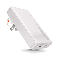 HyperGear 65W Flat Ultra-Slim Dual Port USB-C Wall Travel Charger-Ultra-slim profile designed to fit in tight spaces