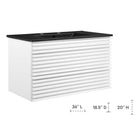 Modway Render 36" Wall-Mount Bathroom Vanity - White/Black-Wall-Mount Design