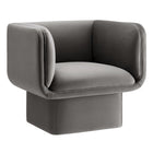 Modway Tate Performance Velvet Accent Chair - Storm Grey-Stain-Resistant Performance Velvet