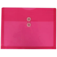 JAM Paper Plastic Envelopes with Button and String Tie Closure, Letter Booklet, 9.75 x 13, Fuchsia Pink Poly, 12 Pack (218B1FU)-Material: plastic