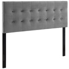 Modway Emily Biscuit Tufted Performance Velvet King Headboard - Grey-Luxurious Modern King Headboard
