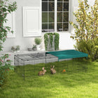 PawHut Small Animal Cage - 73" x 30" x 20" - Green-With 2 main gates, 2 side gates and a top gate, you can get access to your pets easily 