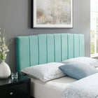 Modway Camilla Channel Tufted Performance Velvet King/California King Headboard - Mint-Performance Velvet Polyester Upholstery