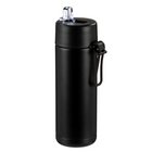 Gry Mattr Fitness Water Bottle with Straw Lid - 700 ml - Black-Stainless steel interior helps keep beverages cold