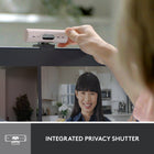 Logitech Brio 500 Full HD Webcam with Auto Light Correction - Auto-Framing -Rose-Webcam with Privacy Cover: To protect your privacy between meetings, simply rotate the integrated webcam privacy shutter to completely block the camera