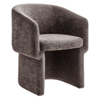 Modway Verity Barrel Back Chenille Dining Armchair - Chocolate Brown-Barrel Back Dining Chair