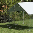 PawHut Metal Walk-in Chicken Run with Cover - 118.1" W x 66.9" D x 74.8" H-Swing door with lock provides easy and secure access 