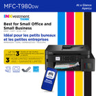 Brother INKvestment Tank MFC-T980DW Wireless & Ethernet Inkjet All-in-One Printer -  Colour - Multipurpose Tray-Access Cloud apps, easily from the 1.8” colour display