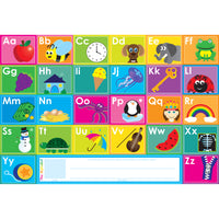Ashley Productions Placemat Studio Smart Poly ABC's Learning Placemat - 13" x 19" - Single Sided - 10 Pack-Use with dry erase or water based markers and washable crayons