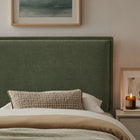 Modway Camille Upholstered Linen Blend Twin Size Headboard - Sage-French Seam Detailing