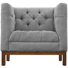 Modway Panache Upholstered Fabric Armchair - Expectation Grey-Armchair Weight Capacity - 441
