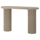 Hudson&Canal Isa Oval Fluted Console Table - 55" W - Alder White-Tabletop features a weight capacity of 50 lbs