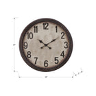 Monarch Specialties Clocks 20" Round Wall Clock - Brown -Accurate timekeeping powered by a quartz movement, requiring just 1 AA battery (battery not included), with a 2 year limited warranty against any defects for worry-free enjoyment