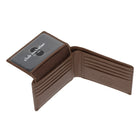 Club Rochelier Men's Slim Fold Wallet with Removable ID - Brown-Genuine Leather