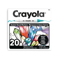 Crayola Dual-Tip Alcohol-Based Markers - 20 Pack-20 Crayola dual-tip alcohol markers: premium set of 20 dual-tip, alcohol-based markers for adult colouring – featuring fine and chisel tips