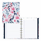 Blueline NotePro Fashion Collection Hardcover Notebook - 9-1/4" x 7-1/4" - Tranquil Blooms-Smooth hard cover