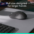 Logitech Signature M650L Wireless Mouse - Blue-Upgrade your comfort: This work mouse provides long hours of comfort thanks to a contoured shape, soft thumb area, and rubber side grips that keep your hand snug and in place