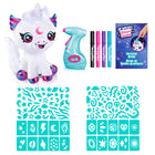Canal Toys Air Brush Plush Cosmic Unicorn with Light up Horn-Special spray gun with markers
